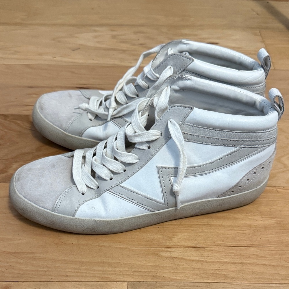 Women's White High-Top Sneakers